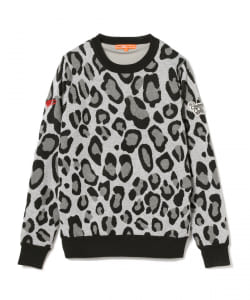 ▲【防風】BEAMS GOLF ORANGE LABEL / レオパード ニット
