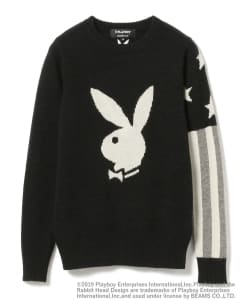 ▲＜WOMEN'S＞PLAYBOY×BEAMS GOLF / 別注 アメリカンフラッグ クルーネック セーター