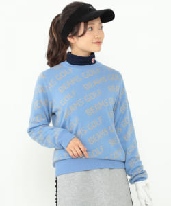 ▲＜WOMEN＞BEAMS GOLF ORANGE LABEL / 総柄 ロゴ ニット