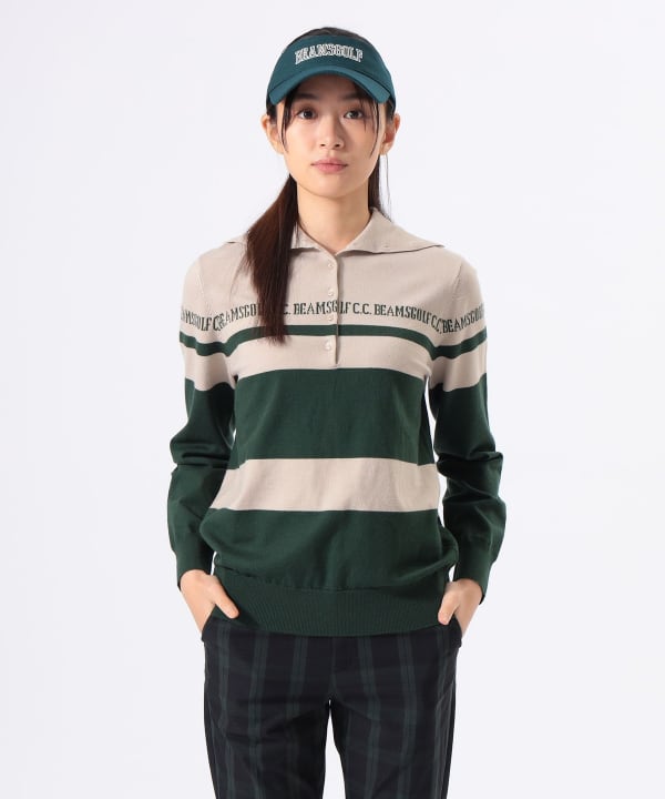 BEAMS GOLF（ビームス ゴルフ）ORANGE LABEL / 2WAY ボーダー ニット