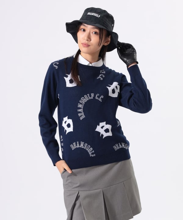 BEAMS GOLF（ビームス ゴルフ）ORANGE LABEL / ロゴ総柄 プル