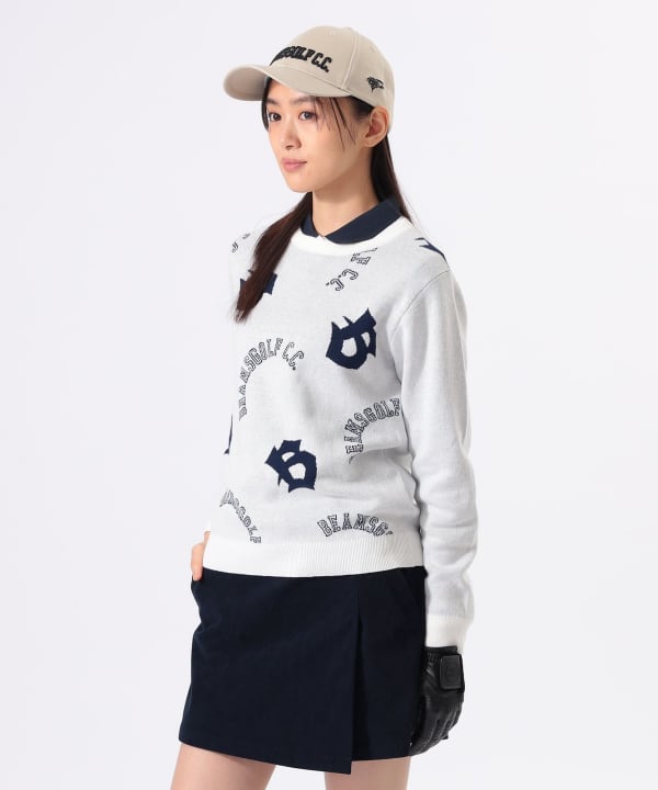 BEAMS GOLF（ビームス ゴルフ）ORANGE LABEL / ロゴ総柄 プル