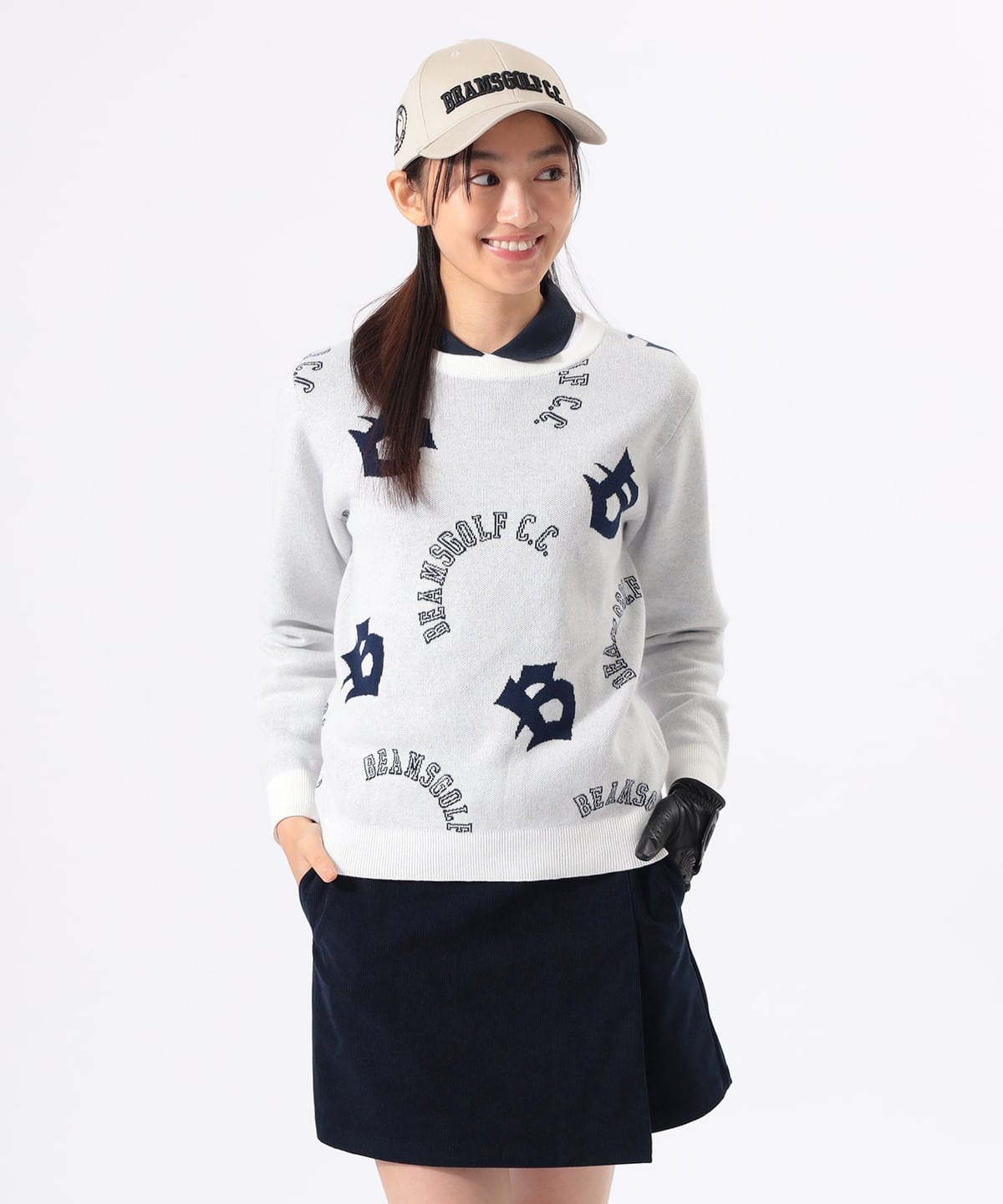ORANGE LABEL / ロゴ総柄 プルオーバーニット トップス WOMEN WHITE L ORANGE LABEL / ロゴ総柄 プルオーバーニット トップス WOMEN WHITE L
