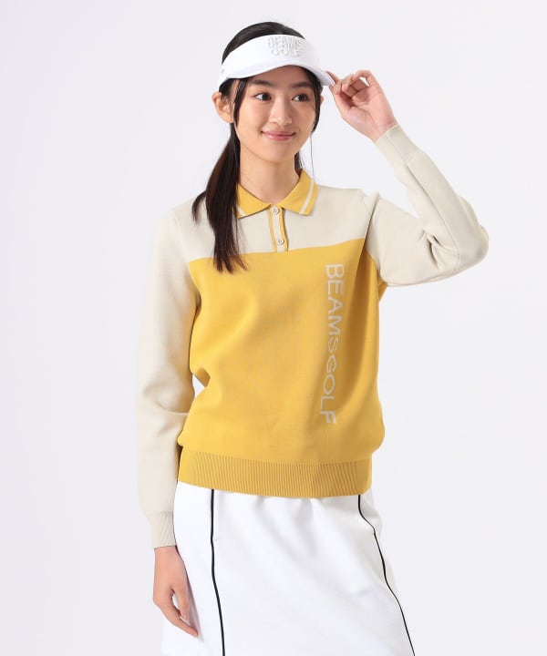 未使用 BEAMS GOLF ORANGE LABEL/ライト ニット シャツ BEAMS
