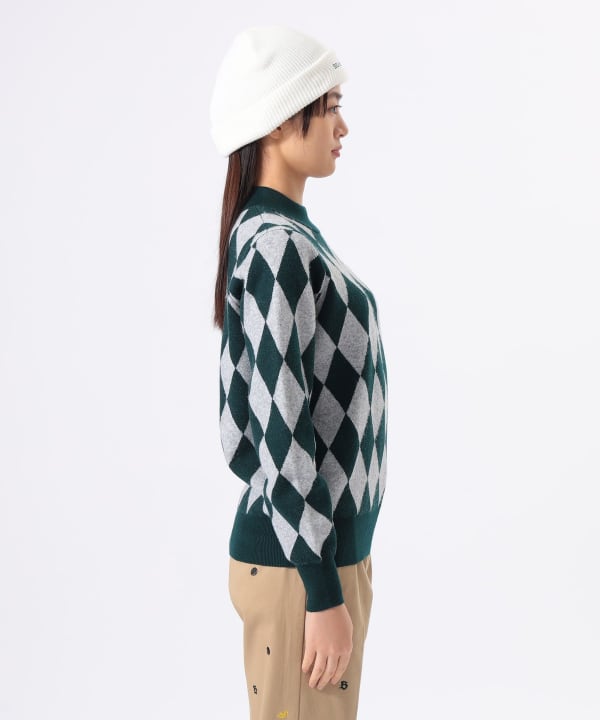 【タグつき】　ビームスゴルフ　アーガイル　薄手　ニット　Lサイズ タグつき】 ビームスゴルフ アーガイル 薄手 ニット Lサイズ タグつき