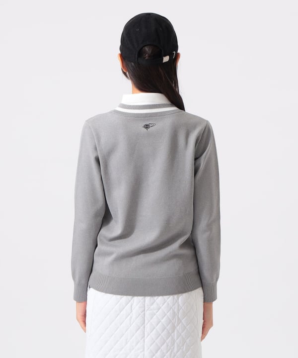 新品❤️ Beams Golf レディースセーター グレー BEAMS GOLF（ビームス ゴルフ）ORANGE LABEL / レイヤード風 ニット