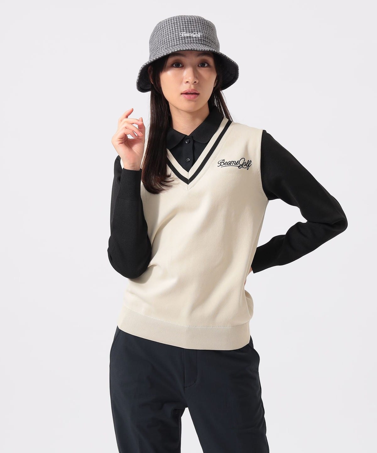 BEAMS GOLF（ビームス ゴルフ）ORANGE LABEL / レイヤード風 ニット