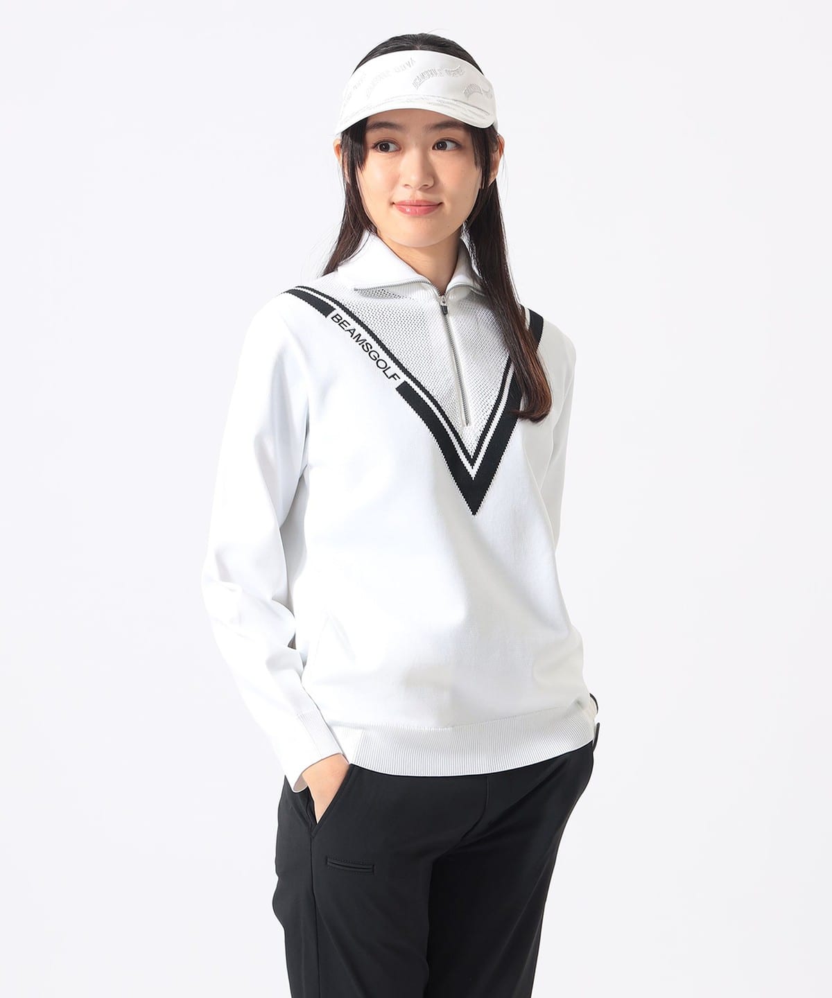 BEAMS GOLF（ビームス ゴルフ）ORANGE LABEL / ハーフジップ Vライン