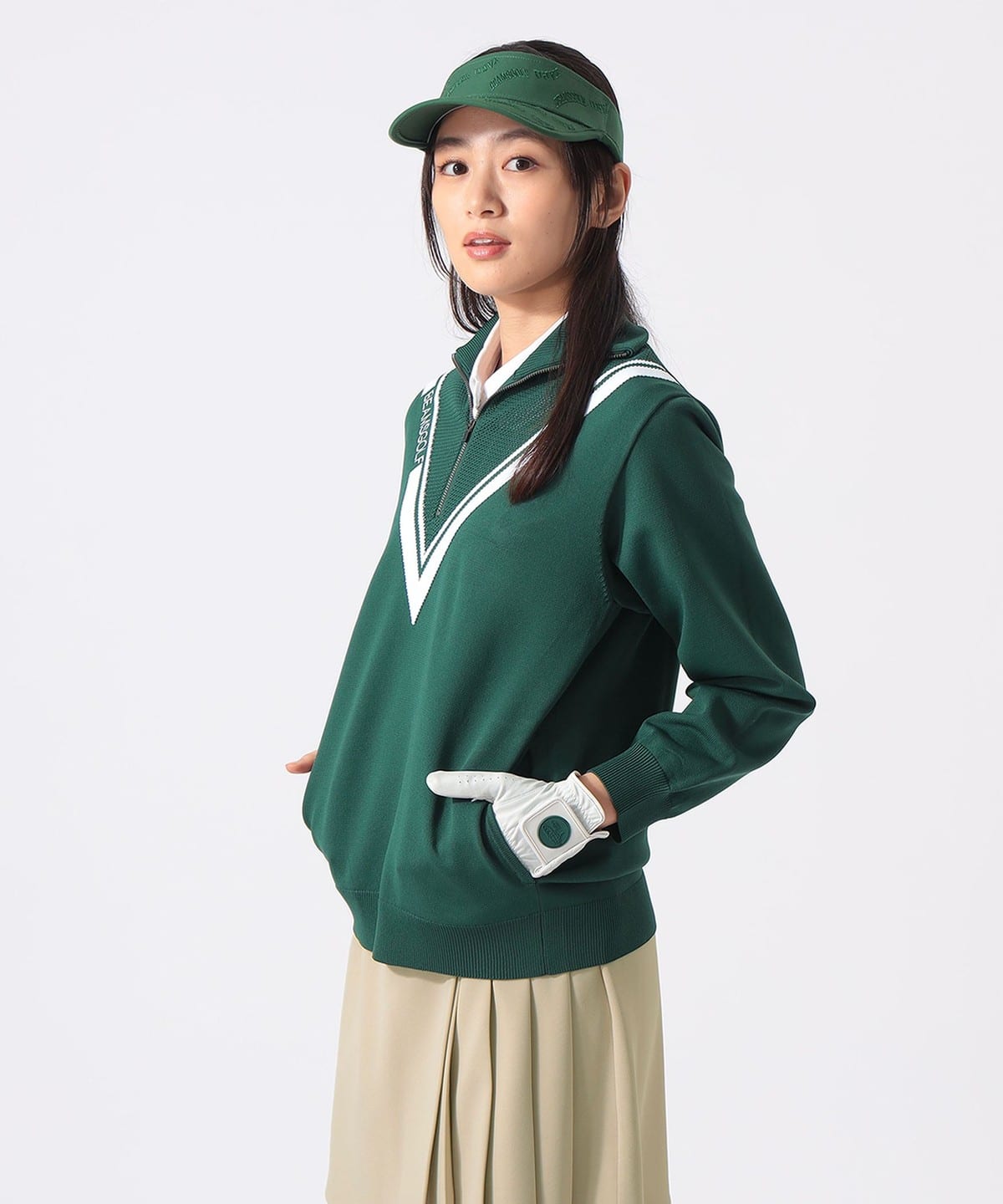 BEAMS GOLF（ビームス ゴルフ）ORANGE LABEL / ハーフジップ Vライン