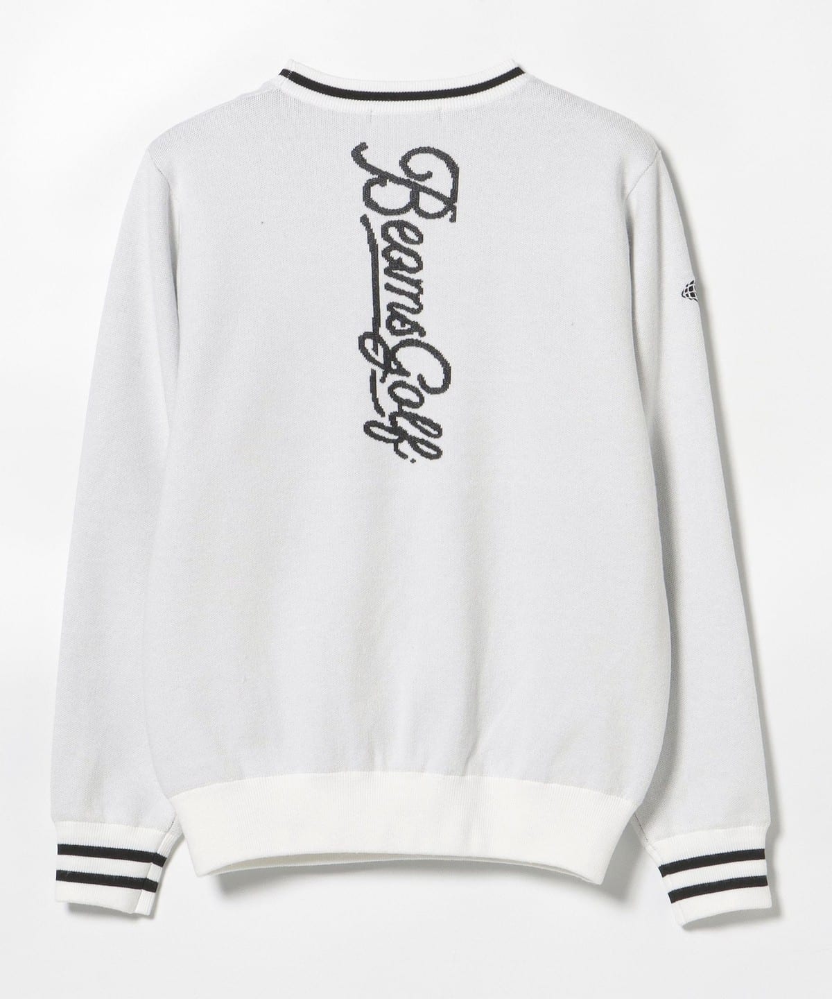 BEAMS GOLF ロゴセーター Lサイズ ホワイト BEAMS GOLF（ビームス ゴルフ）ORANGE LABEL / エアシャット 縦ロゴ