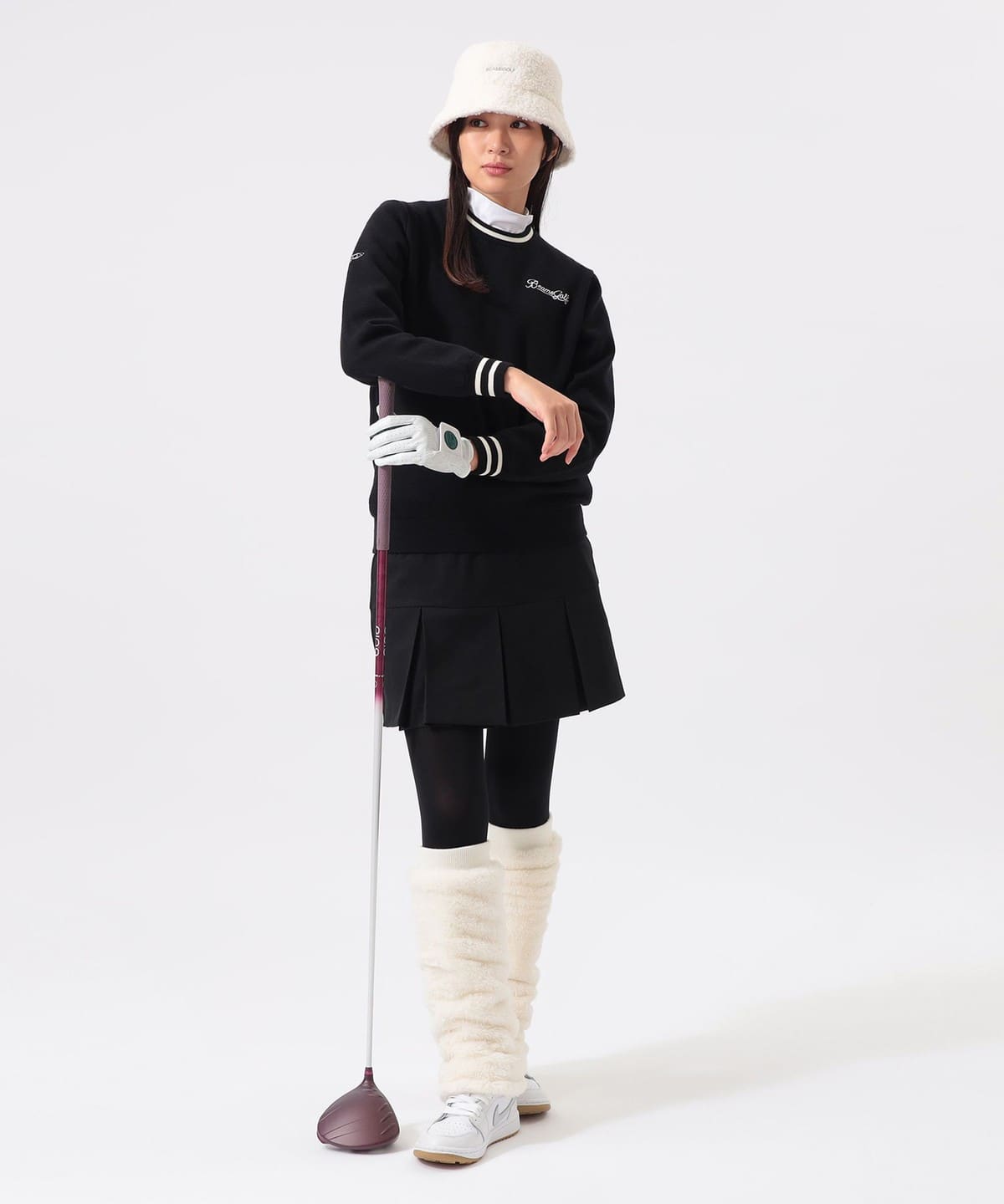 BEAMS GOLF BEAMS GOLF LABEL / Air Shut Vertical Logo Knit