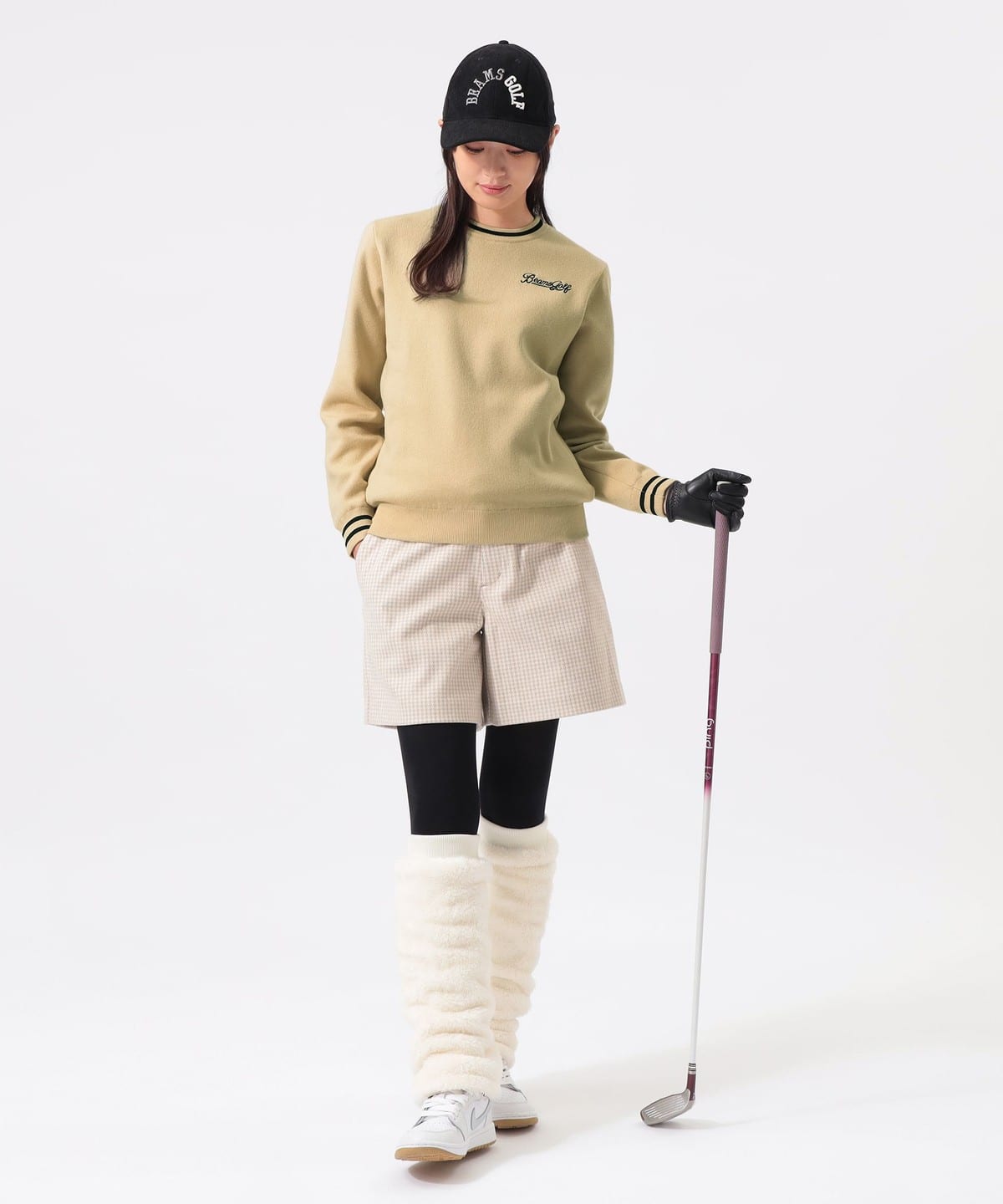 BEAMS GOLF BEAMS GOLF LABEL / Air Shut Vertical Logo Knit