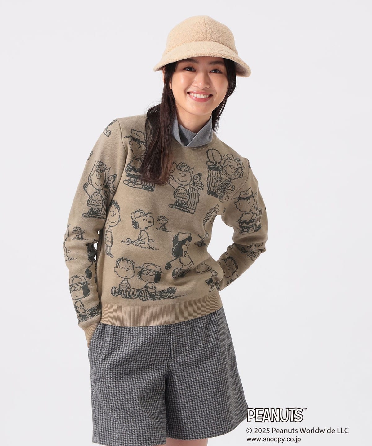 〈WOMEN〉THE PEANUTS GANG ジャカード ニット トップス WOMEN BEIGE M 〈WOMEN〉THE PEANUTS GANG ジャカード ニット トップス WOMEN BEIGE M