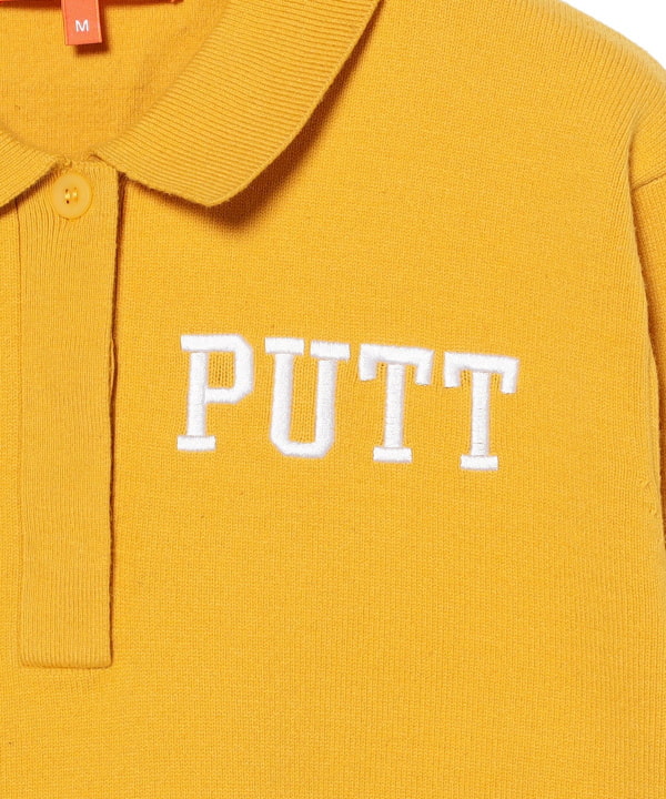 ORANGE标/PUTT 标志翻领针织套头衫