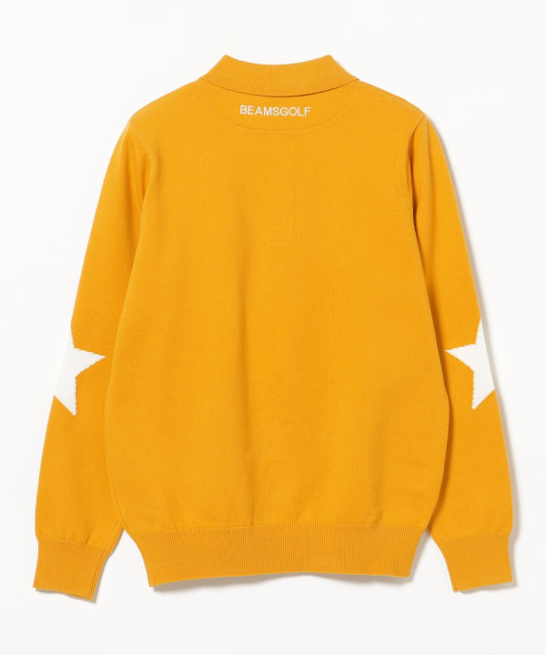 ORANGE LABEL / PUTT ロゴ 襟付き ニット プルオーバー．