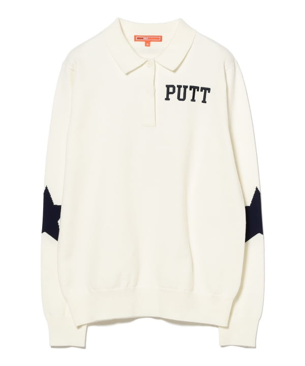 ORANGE标/PUTT 标志翻领针织套头衫