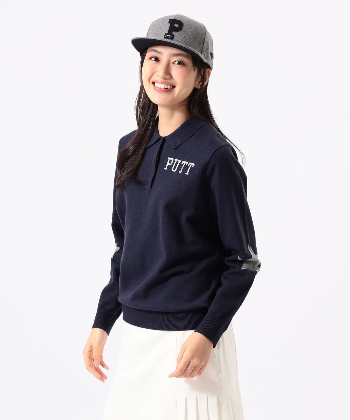 BEAMS GOLF ビームスゴルフ　タートルネック　ニット　セーター　ロゴ　M BEAMS GOLF（ビームス ゴルフ）ORANGE LABEL / PUTT ロゴ 襟付き