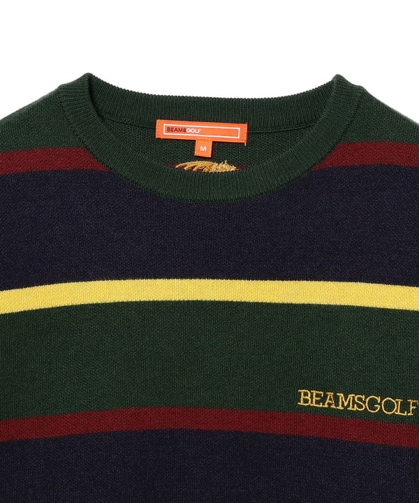 〈WOMEN〉ORANGE LABEL / ボーダー プルオーバー ニット ※ロゴ刺繍は左胸からセンターに移動（モデル着用カット参照）