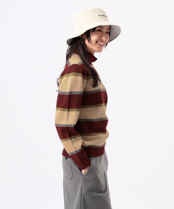 〈WOMEN〉ORANGE LABEL / ボーダー プルオーバー ニット Model：H170 B74 W60 H86　Size：M
