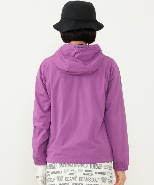 BEAMS GOLF パッカブル アノラック パーカ S パープル