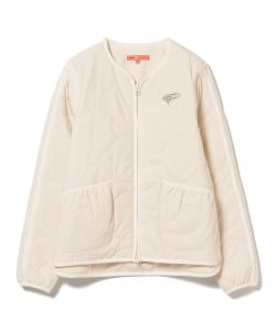 ORANGE LABEL / ノーカラー キルト ブルゾン