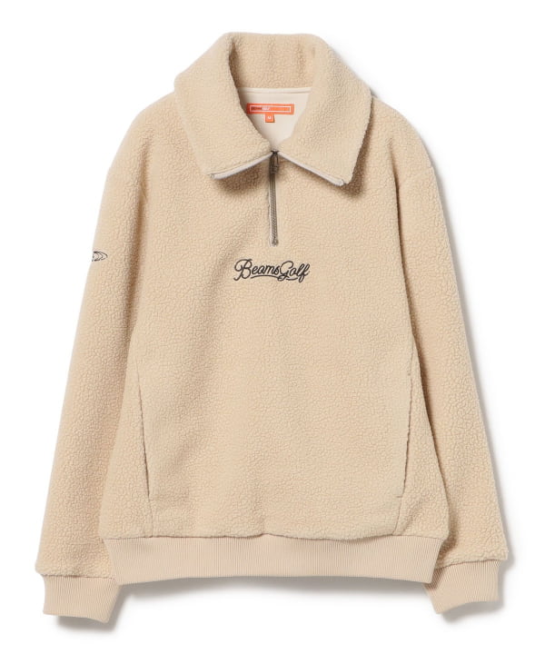 美品　ビームスゴルフ　ボアフリース　ハーフジップ　プルオーバー　ジャケット BEAMS GOLF（ビームス ゴルフ）ORANGE LABEL / ボア ハーフジップ プル