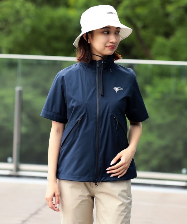 〈WOMEN〉 ORANGE LABEL / 2WAY 撥水レインブルゾン． Model：H166cm Size：M