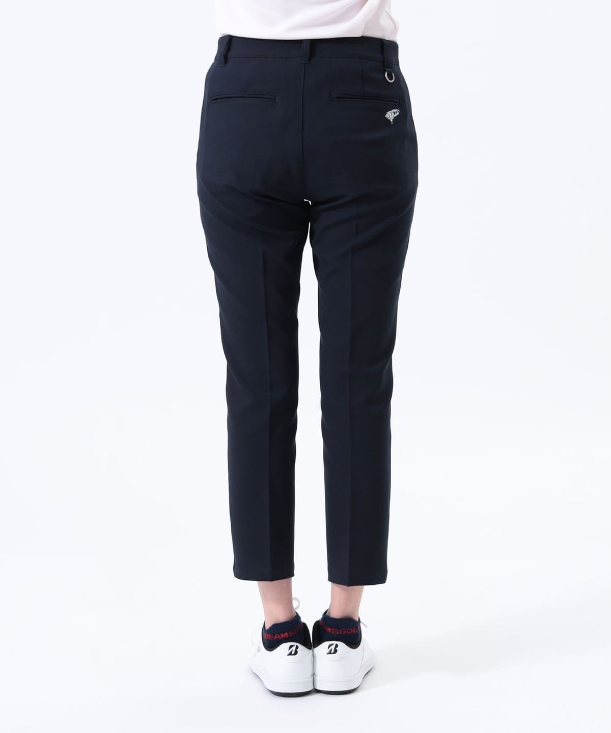 BEAMS GOLF ストレッチパンツ センタープレス　シンチバック　ネイビーL BEAMS GOLF（ビームス ゴルフ）ORANGE LABEL / スリムテーパード