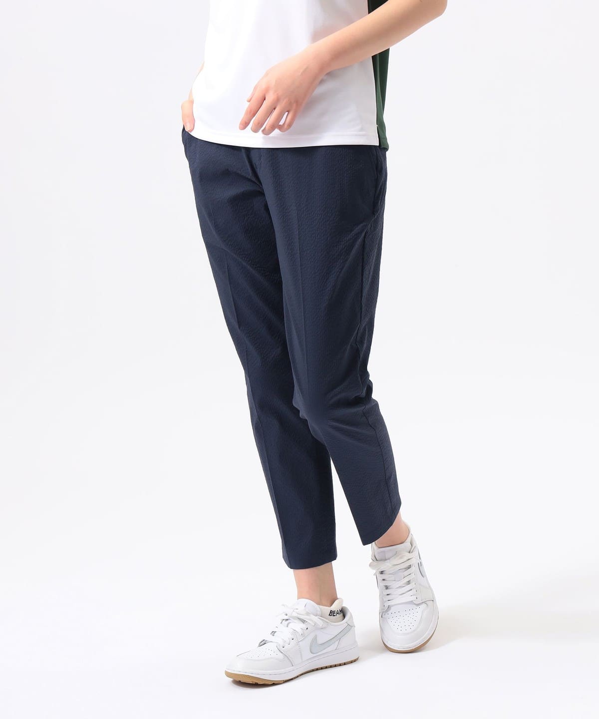ビームスゴルフオレンジレーベル ドライストレッチロングパンツ L ネイビー BEAMS GOLF（ビームス ゴルフ）ORANGE LABEL / クールマックス（R