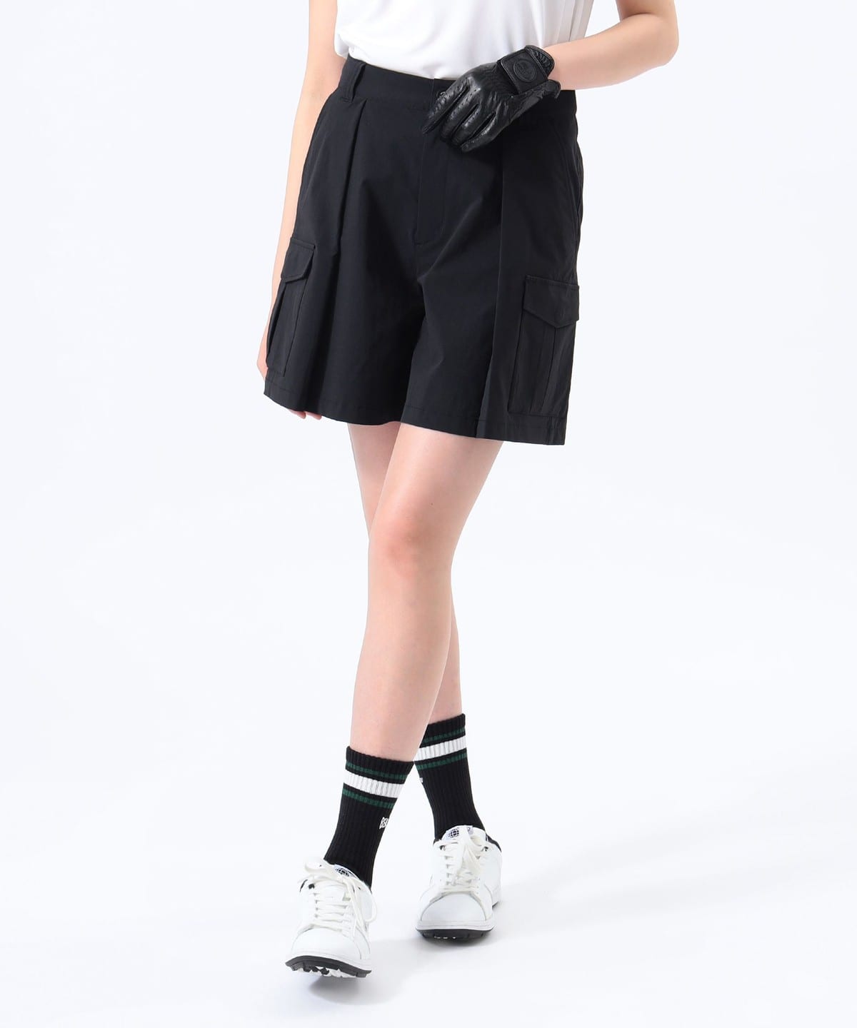 ORANGE LABEL / 撥水 カーゴ ショートパンツ パンツ WOMEN BLACK L ORANGE LABEL / 撥水 カーゴ ショートパンツ パンツ WOMEN BLACK L