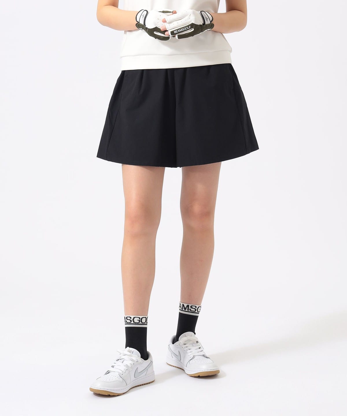 ビームスゴルフオレンジレーベル インナー付きフレアショートパンツ サイズM 春夏 BEAMS GOLF（ビームス ゴルフ）ORANGE LABEL / インナー付き フレア
