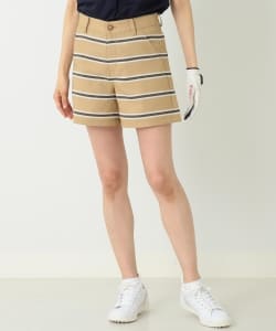 BEAMS GOLF ORANGE LABEL / ボーダー リネン風 ショートパンツ