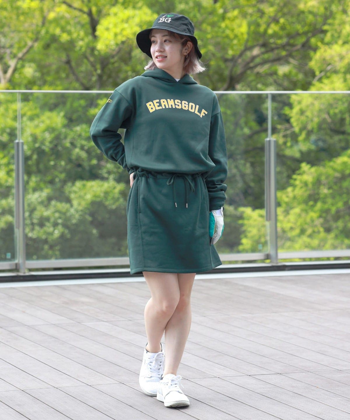 ORANGE LABEL / フーディー ワンピース ワンピース WOMEN GREEN S ORANGE LABEL / フーディー ワンピース ワンピース WOMEN GREEN S