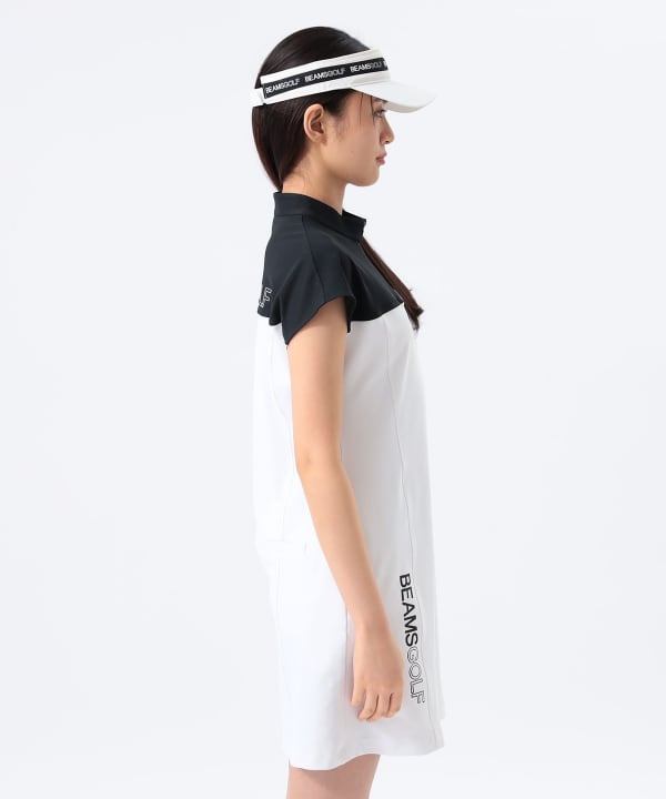 BEAMSGOLF グレー ハーフジップワンピース BEAMS GOLF（ビームス ゴルフ）ORANGE LABEL / タテロゴ ハーフ