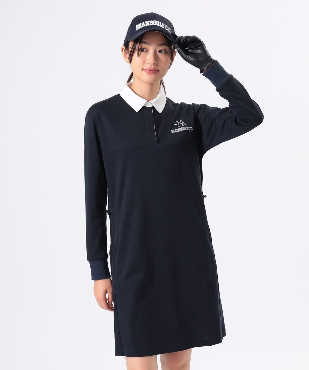 【新品タグ付き】BEAMS GOLF ビームスゴルフ　ポロ切替 ワンピース BEAMS GOLF ビームスゴルフ ポロ切替 ワンピース チェック柄 M