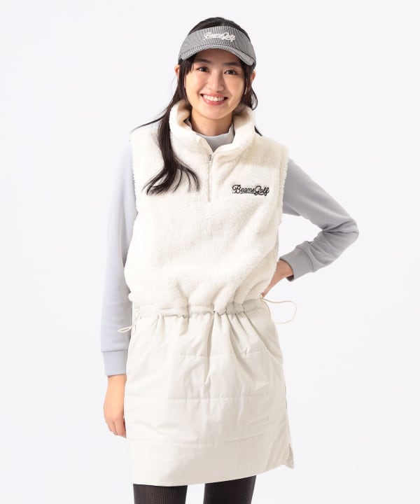 ORANGE LABEL / ボア×中綿 コンビワンピース Model：H170 B74 W60 H86　Size：M