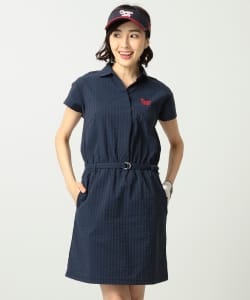 BEAMS GOLF ORANGE LABEL / ストライプ シャツ ワンピース