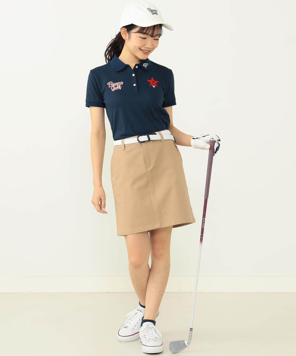 雑誌で紹介された BEAMS GOLFストレッチスカートM size新品タグ付き