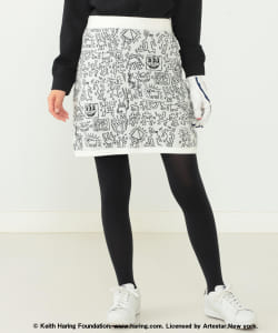 ＜WOMEN＞Keith Haring × BEAMS GOLF / 総柄 ニット スカート