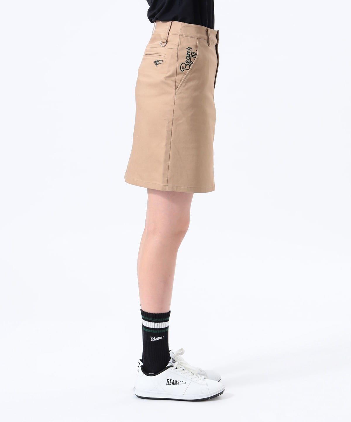 美品】BRIEFING GOLFストレッチスカート XS ワッフル ホワイト レディースウェア