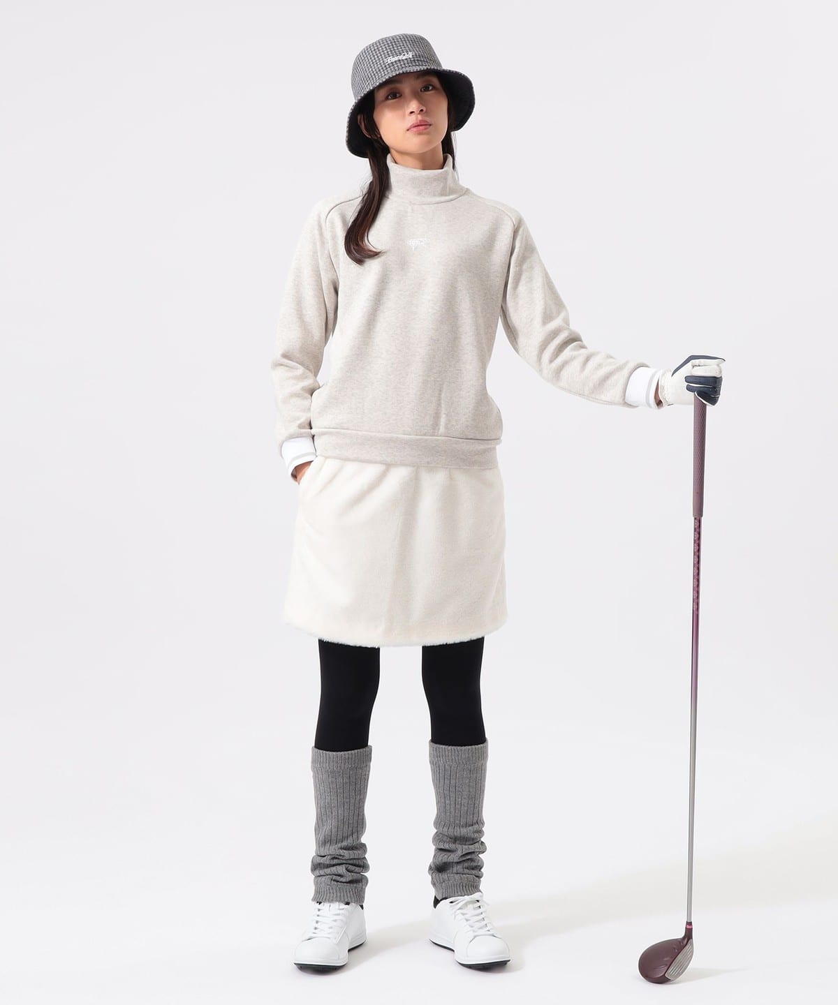 BEAMS GOLF セットアップ　スカートリバーシブル　ファー　ゴルフウェア BEAMS GOLF セットアップ スカートリバーシブル ファー ゴルフ