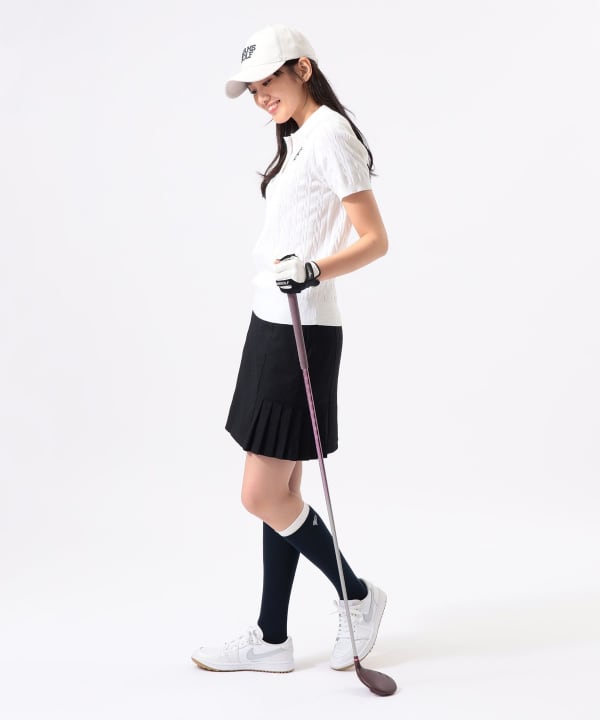ORANGE LABEL / ストレッチ サイドプリーツ スカート Model：H170 B74 W60 H86　Size：M