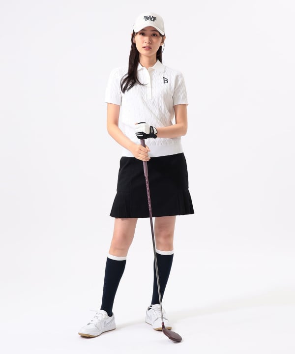 ORANGE LABEL / ストレッチ サイドプリーツ スカート Model：H170 B74 W60 H86　Size：M