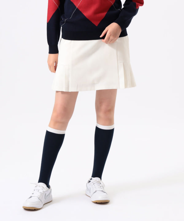ORANGE LABEL / ストレッチ サイドプリーツ スカート Model：H170 B74 W60 H86　Size：M