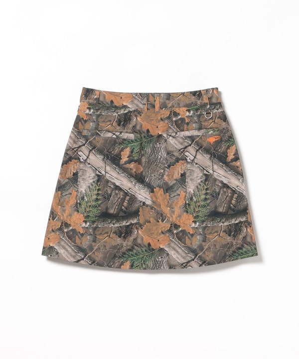 ORANGE LABEL / Stretch Tree Camo Tuck Skirt (Cooling Fabric)