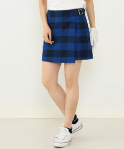 BEAMS GOLF ORANGE LABEL / ブロックチェック ラップ キュロットパンツ