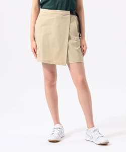 ORANGE LABEL / ベルテッド 撥水 ストレッチ ラップキュロット（UVカット・接触冷感）