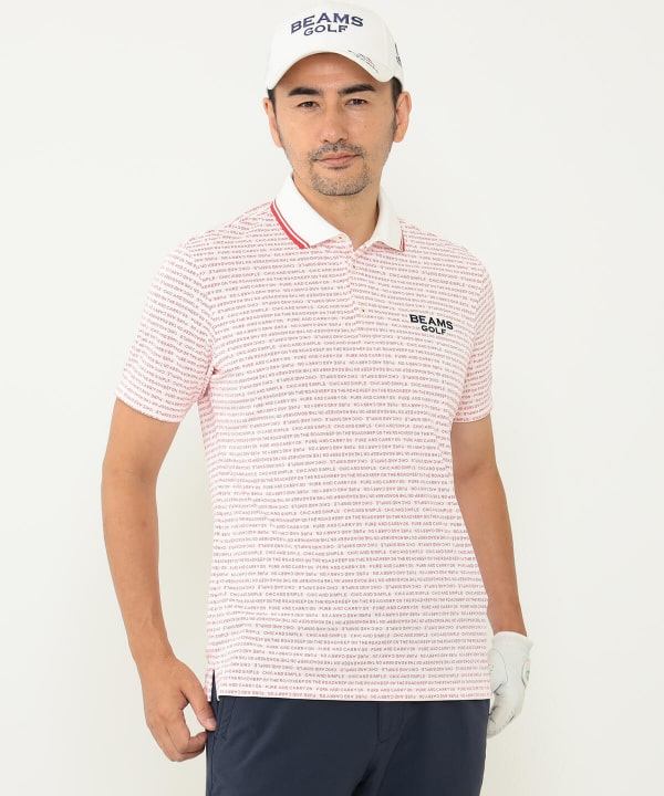 BEAMS GOLF（ビームス ゴルフ）〈MEN〉BEAMS GOLF PURPLE LABEL / メッセージ ボーダー ポロシャツ（シャツ・ブラウス  ポロシャツ）通販｜BEAMS