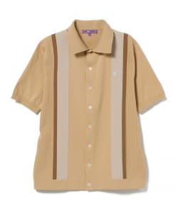 PURPLE LABEL / ポリエステルニット キューバシャツ