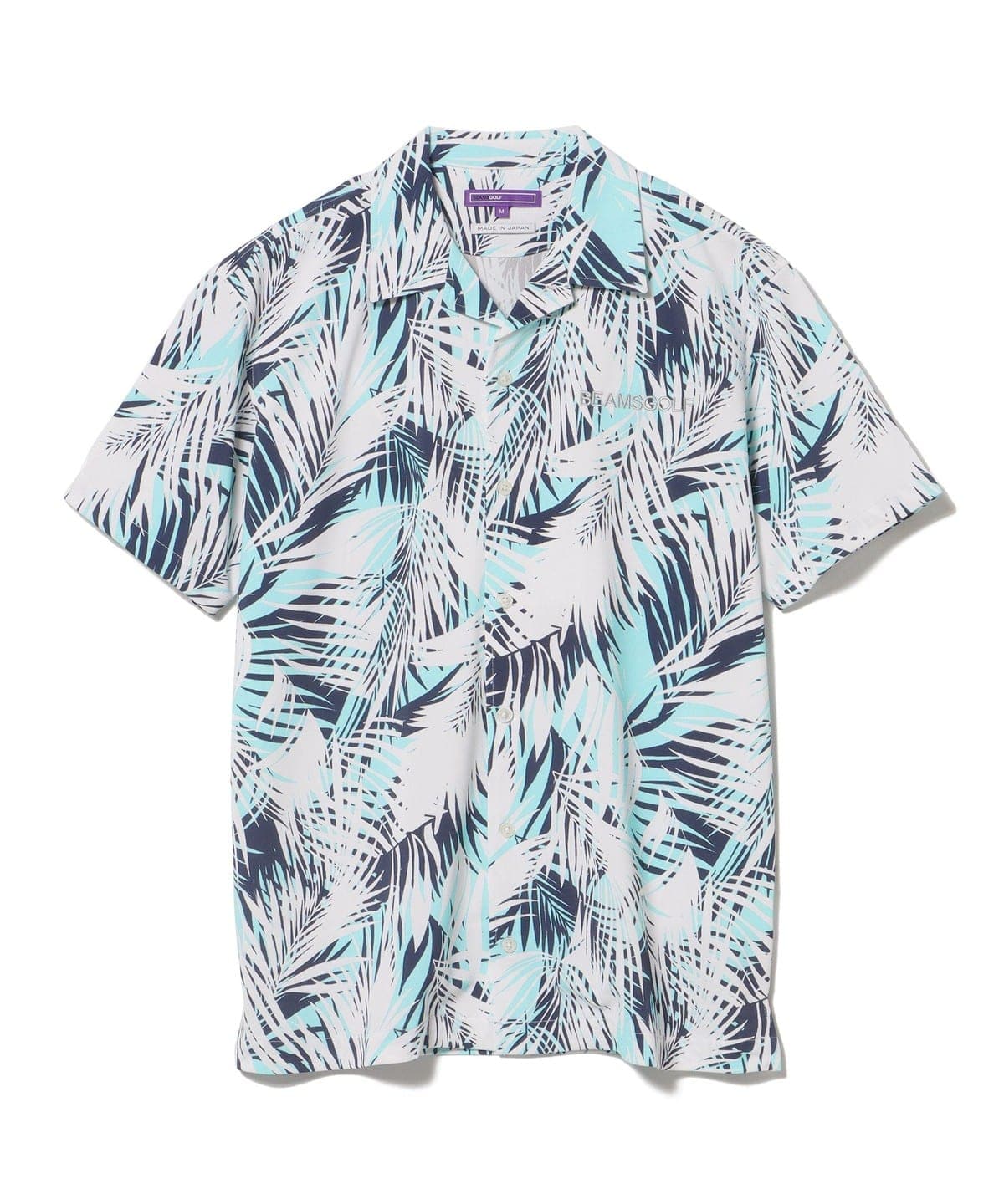 BEAMSゴルフ BEAMS GOLF (BEAMS GOLF) PURPLE LABEL / Palm Tree Print Open Collar